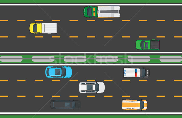 Aszfalt autópálya nyolc közlekedés hat vonalak Stock fotó © robuart