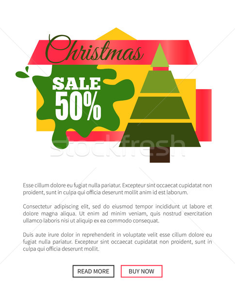 Stockfoto: Christmas · verkoop · 50 · af · kaart · tekst