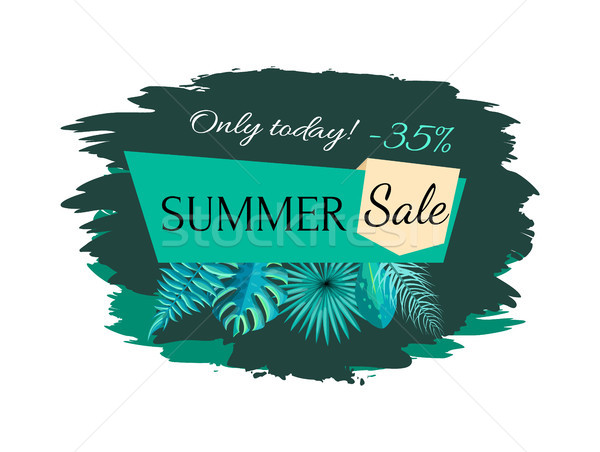 Summer Sale with 35 Off Only Today Promo Emblem Stock photo © robuart