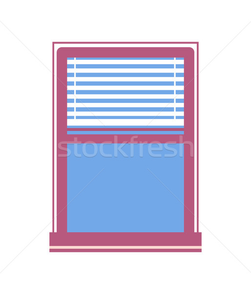 Window Half-Closed Jalousie Vector Illustration Stock photo © robuart