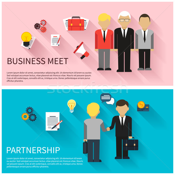 Concept of business meeting, teamwork, partnership Stock photo © robuart