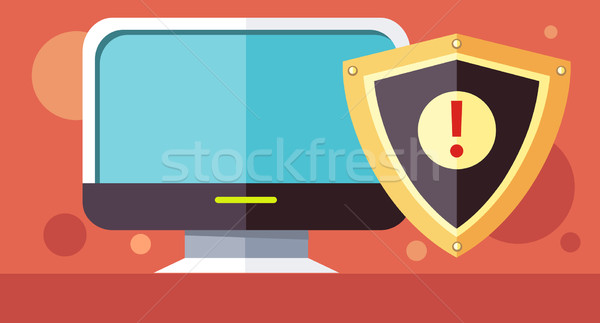 Protection Software Design Flat Concept Stock photo © robuart