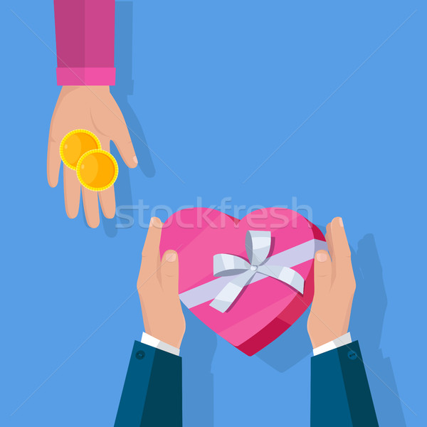 Making Gifts Vector Concept in Flat Design Stock photo © robuart