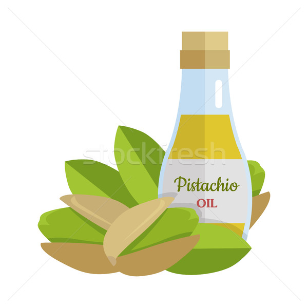 Pistachio Oil Vector Illustration in Flat Design. Stock photo © robuart