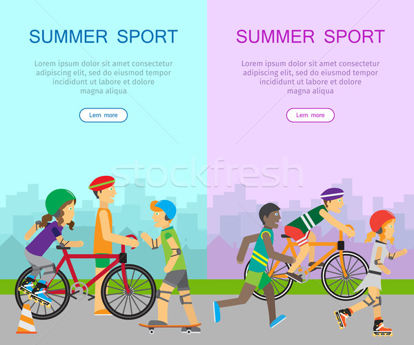 Two Summer Sport Banners Stock photo © robuart