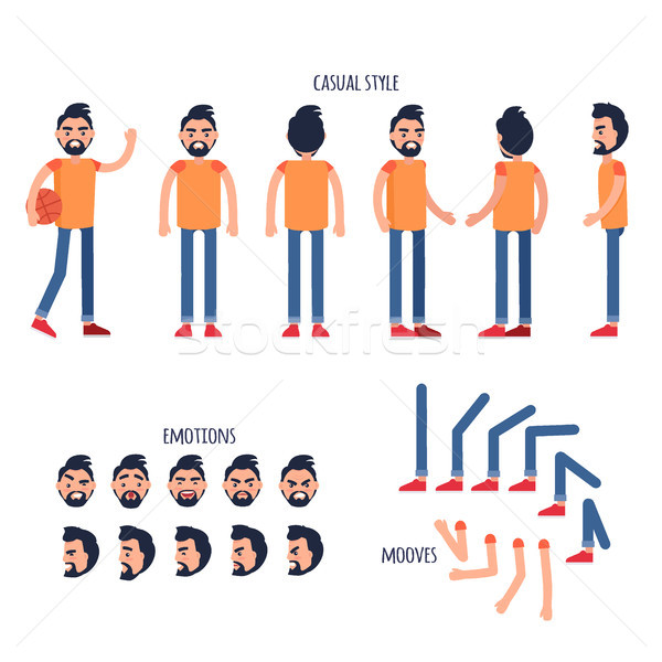 Stock photo: Man Character Generator Flat Vector