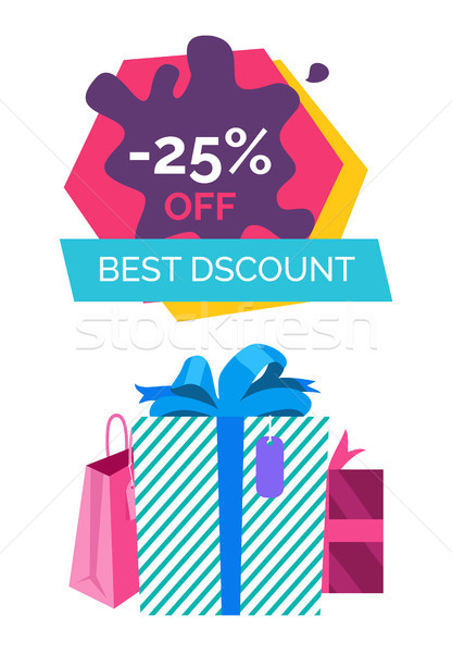 Best Discount -25 Off Sale Vector Illustration Stock photo © robuart