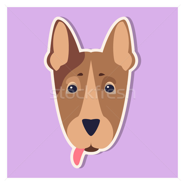 Doggie Face of Bull Terrier Close-up Cartoon Image Stock photo © robuart