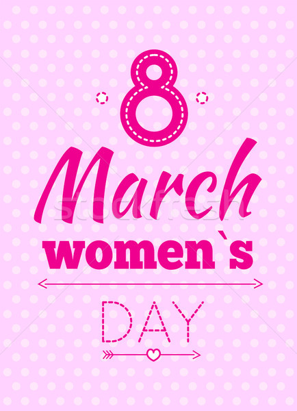 Abstract Eight Symbol, Best Wishes on Women s Day Stock photo © robuart