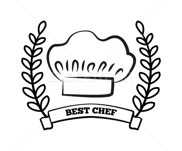 Meilleur chef titre laurier branche chapeau [[stock_photo]] © robuart