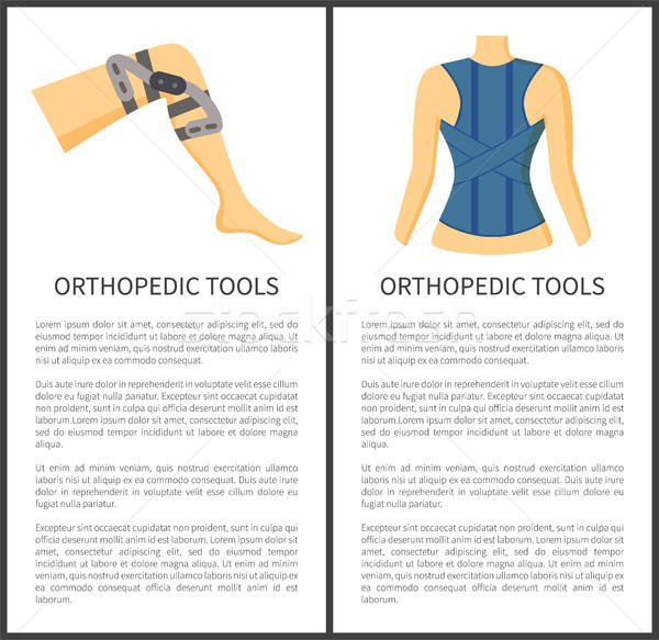 Orthopédique outils ensemble bannières titre texte [[stock_photo]] © robuart