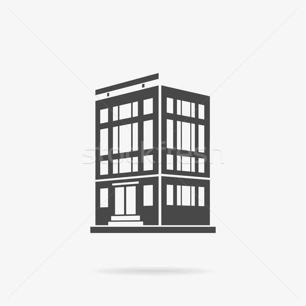 Felhőkarcolók ház épület ikon felhőkarcoló logo Stock fotó © robuart