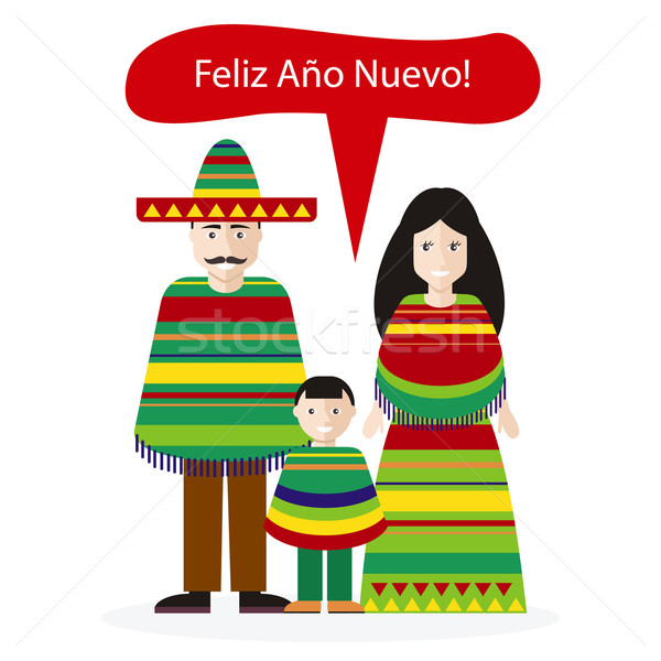 Mexicans People Congratulations Happy New Year Stock photo © robuart