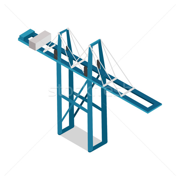 Maritime Inland Container Terminal Isolated Vector Stock photo © robuart