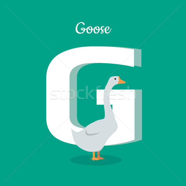 Animal Alphabet Concept in Flat Design Stock photo © robuart