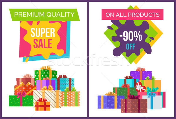 Premium Quality Super Sale Offer Set of Posters Stock photo © robuart