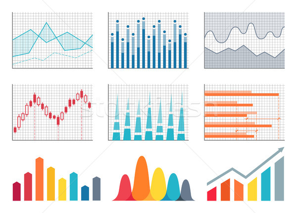 Graphs Colorful Representation Vector Illustration Stock photo © robuart