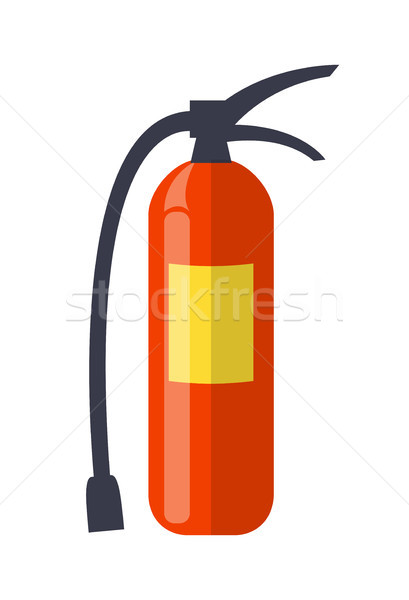 Stock foto: Feuerlöscher · isoliert · Illustration · Standard · rot · gelb