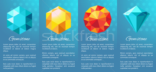 Gemstones Banner Collection on Vector Illustration Stock photo © robuart