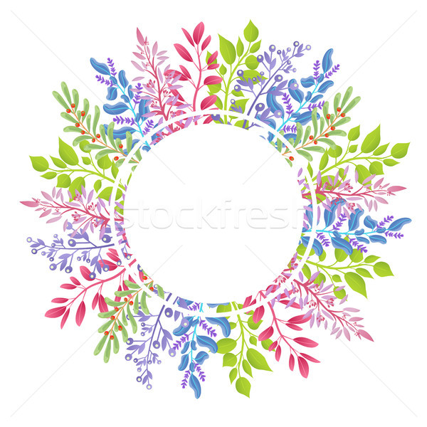 Big Wreath of Wild Aromatic Herbs Small Branches Stock photo © robuart