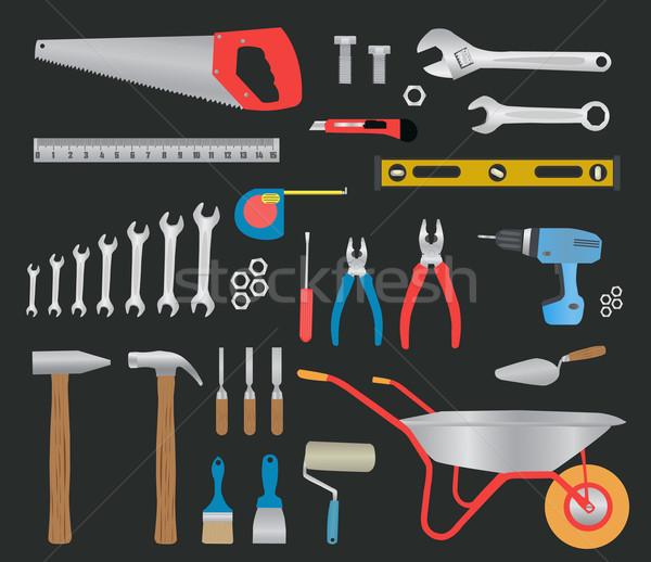  Modern hand tools. instruments collection Stock photo © robuart