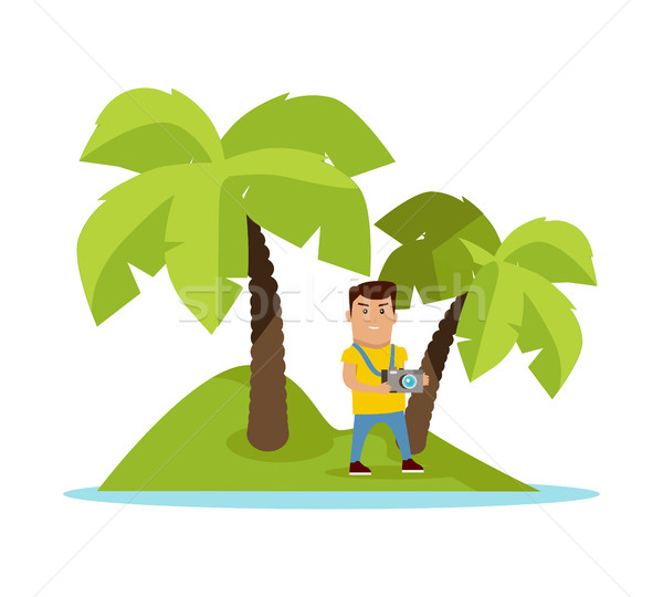 Travel on Tropics Concept Vector Illustration Stock photo © robuart