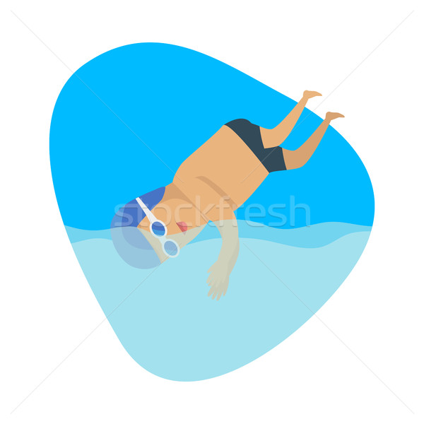 Diving Sport Template. Summer Games Stock photo © robuart