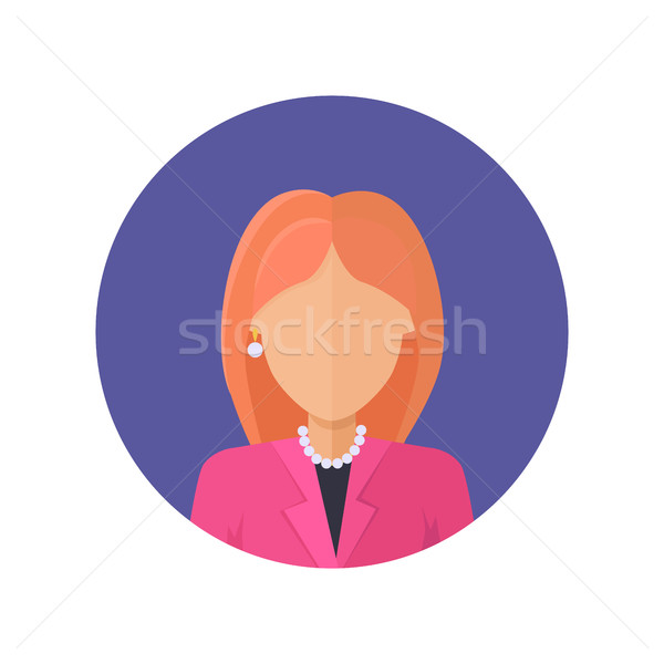 Woman Character Avatar Vector in Flat Design. Stock photo © robuart