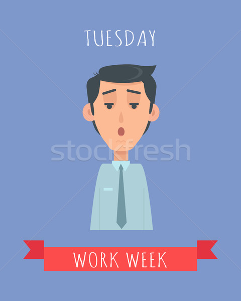 Trabajo semana vector diseno perplejo Foto stock © robuart