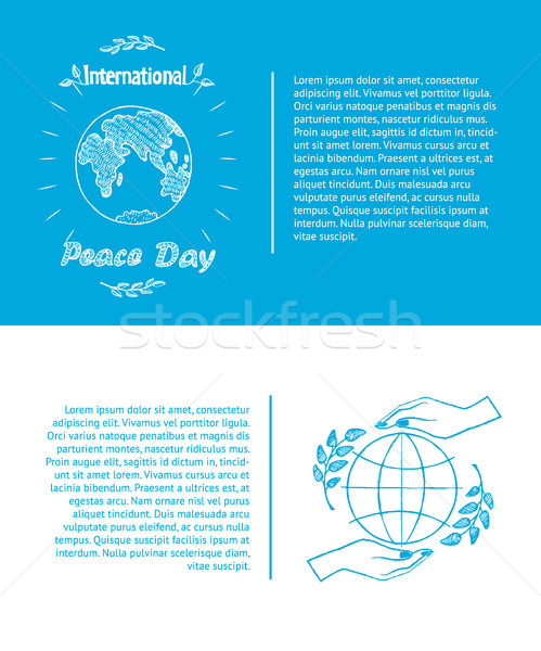 Stock photo: Set of Posters for International Peace Day Vector