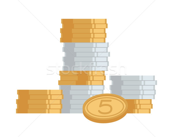 Stack of Coins Money Icon Vector Illustration Stock photo © robuart