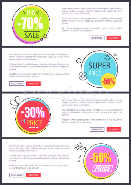 Stock photo: -70 Big Sale and Super Price Vector Illustration