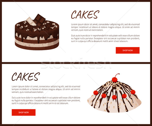 Tortas variedad página línea tienda delicioso Foto stock © robuart