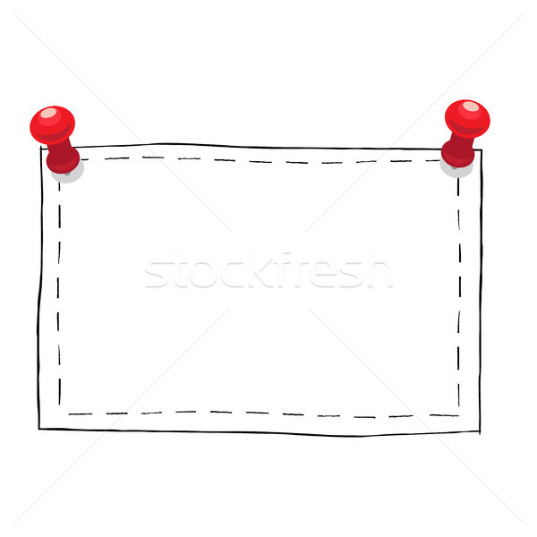 Simple Square Frame with Pushpins Illustration Stock photo © robuart