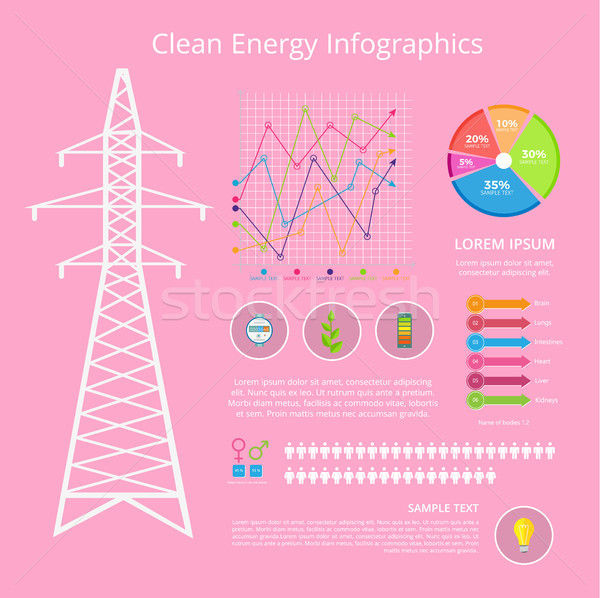 清潔能源 信息圖表 集 海報 圖標 植物 商業照片 © robuart