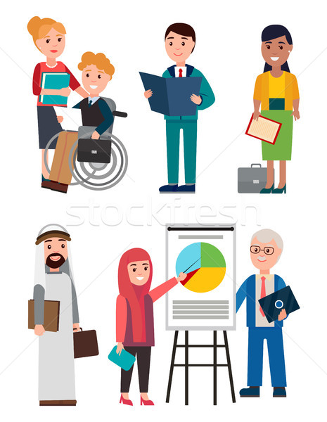 People and Business Work, Vector Illustration Stock photo © robuart