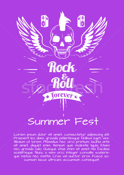 Rock and Roll Forever Summer Fest Colorful Poster Stock photo © robuart