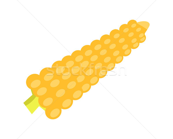 Stock photo: Cartoon Yellow Corn Isolated on White Background