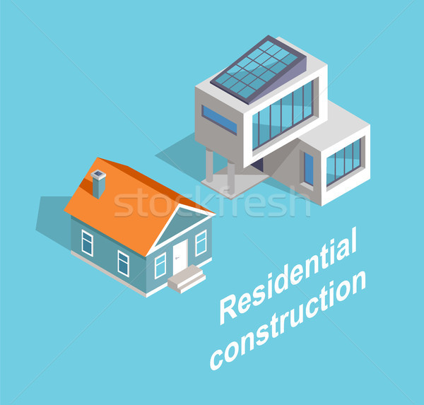 Residential Construction, two buildins templates Stock photo © robuart
