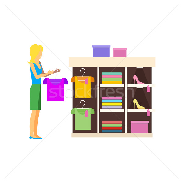 Stockfoto: Verkoop · item · kleding · winkelen · marketing · handtas