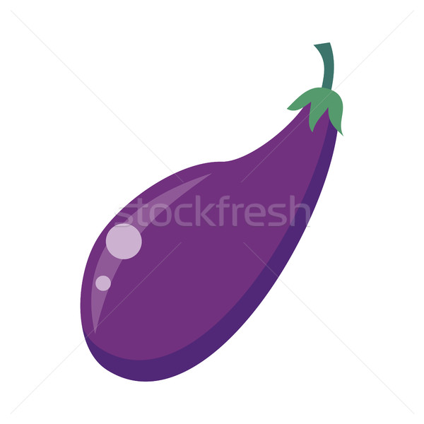 茄子 孤立した 白 紫色 アイコン ストックフォト © robuart