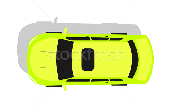 Foto stock: Verde · coche · superior · vista · diseno · auto