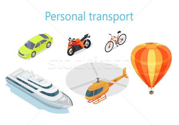 Personal Transport Infographic Statistics of Usage Stock photo © robuart