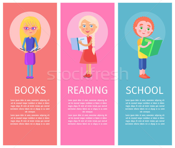 Articles about Children Books with Illustrations Stock photo © robuart
