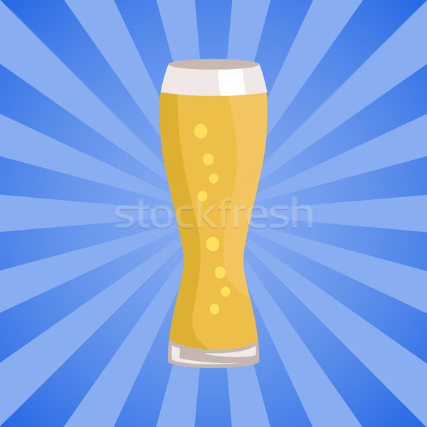 Weizen Glass of Beer Isolated on White Background Stock photo © robuart