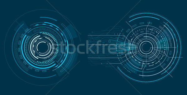 Foto stock: Interfaz · patrones · formas · banner · vector · azul