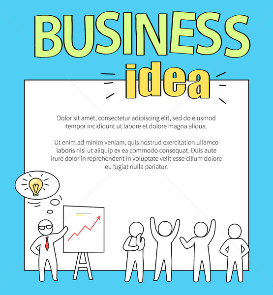 Business Idea with Text on Vector Illustration Stock photo © robuart
