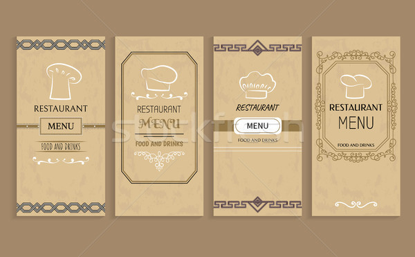 Restaurant Menu with Drinks and Food Templates Stock photo © robuart
