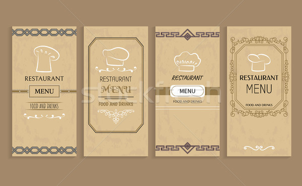 Stock photo: Restaurant Menu with Drinks and Food Templates