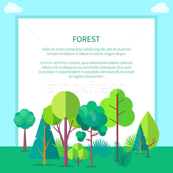 Forêt vecteur web bannière arbres [[stock_photo]] © robuart